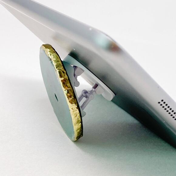 Golden Edge Natural Stone Phone Grip Amazonite - Picture 5 of 6